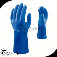 SRSAFETY azul PVC mergulhando luvas de pesca à prova d&#39;água